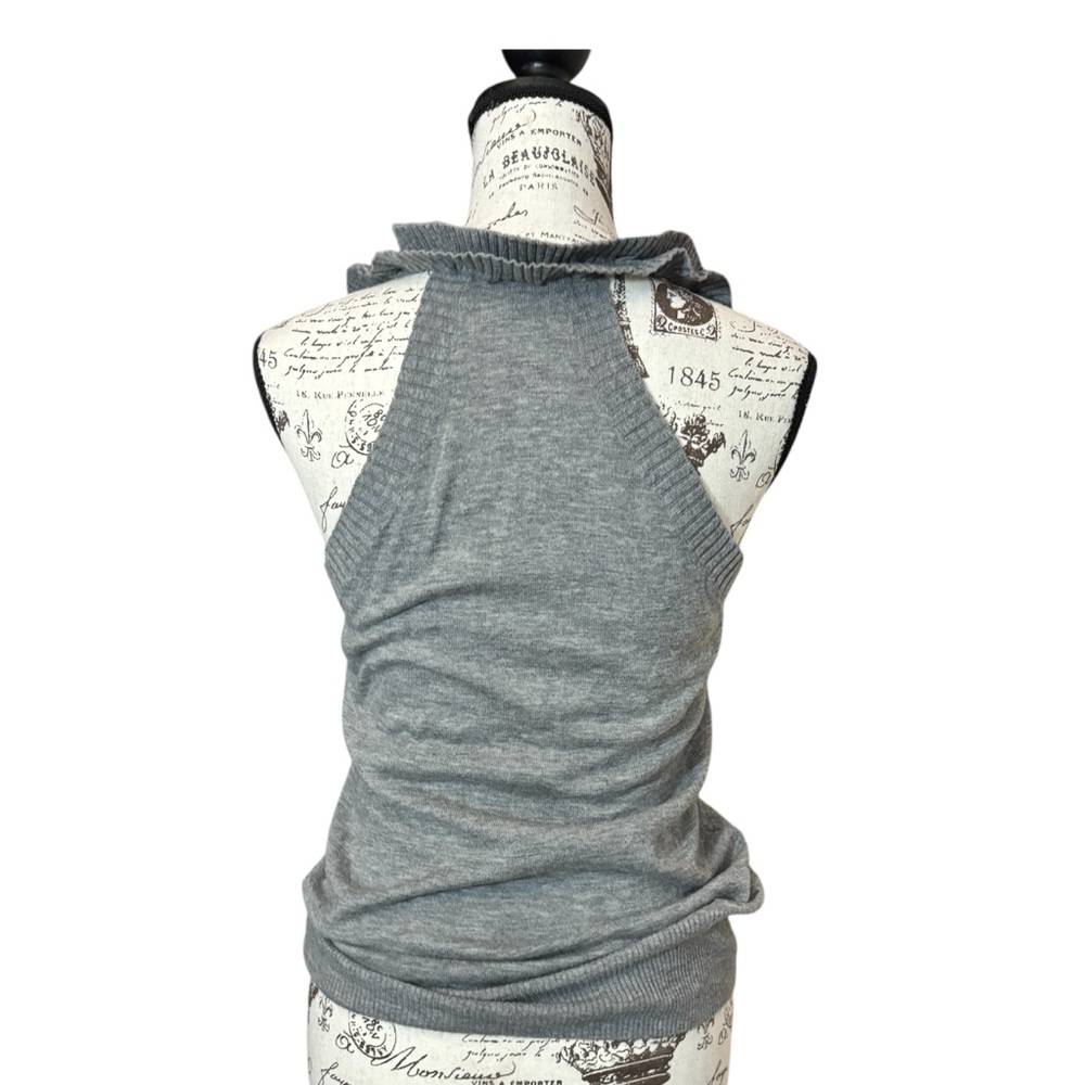 Banana Republic Gray Ruffled Halter Neck Sweater - Picture 3 of 11